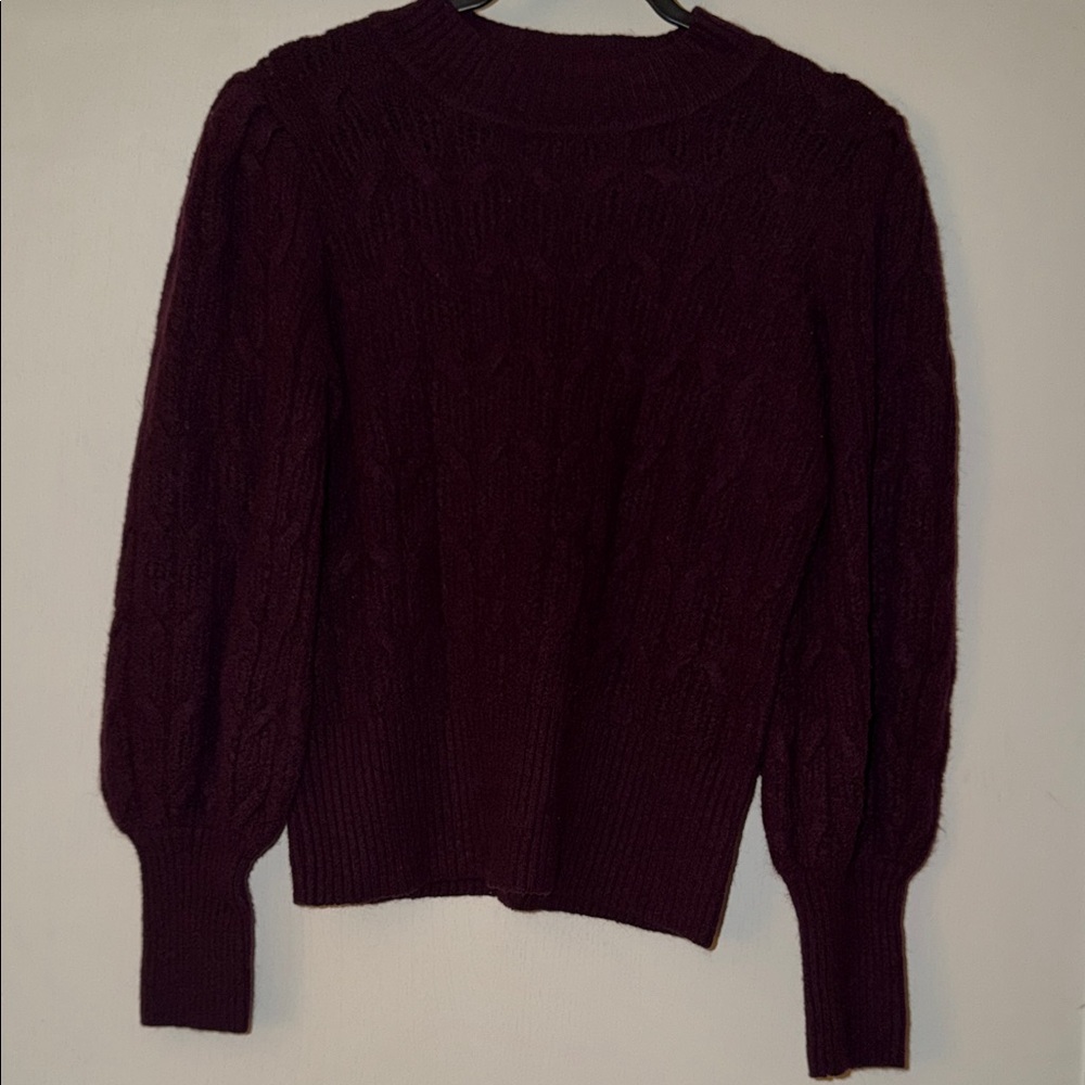 Express Plum Cable Knit Sweater